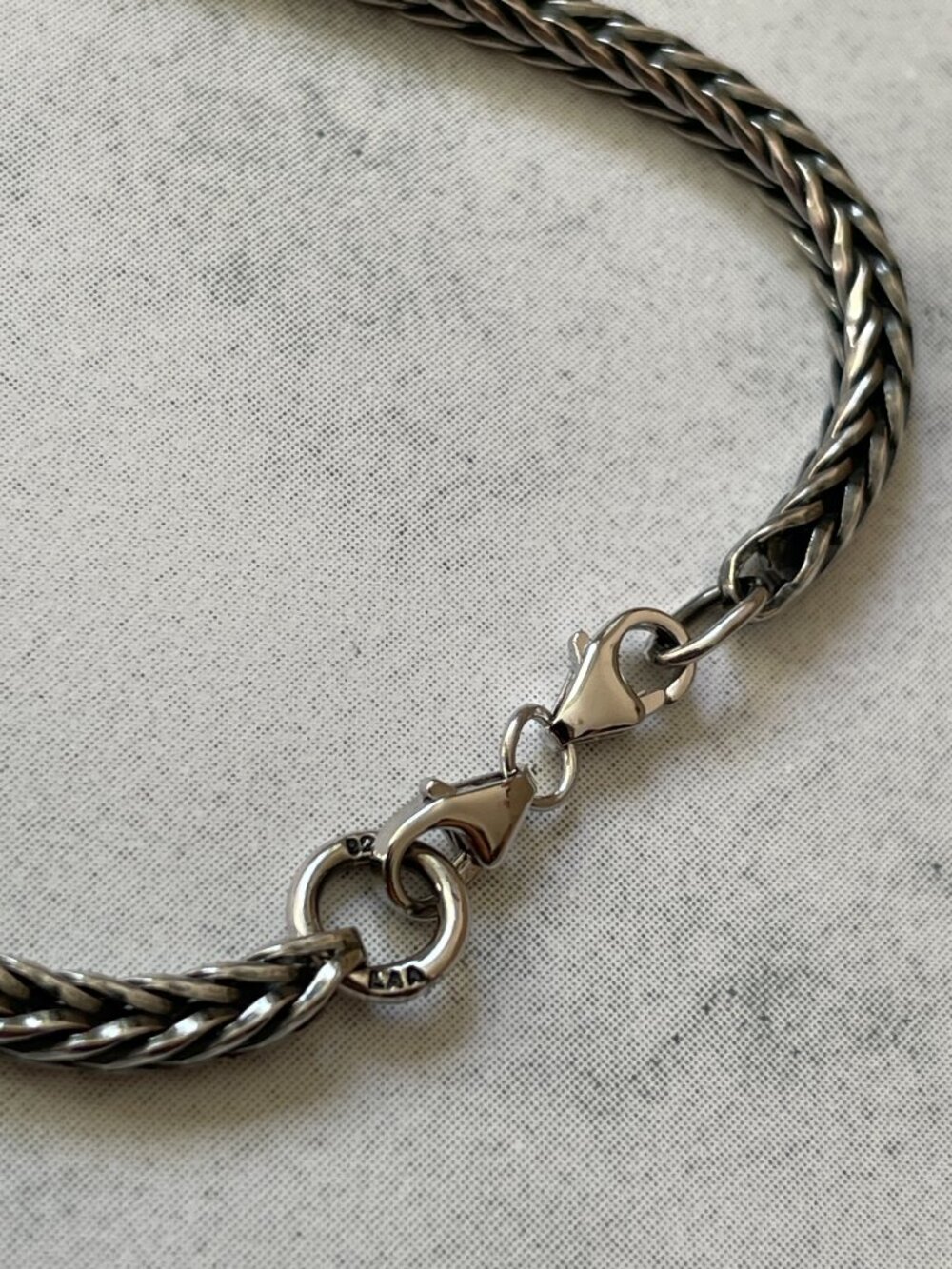 TROLLBEADS 925 Sterling Silver Foxtail Flexible Chain Bracelet 8.25 NEW - Picture 3 of 4